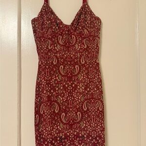 For Love and Lemons Red Lace Dress